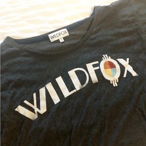 WILDFOX Oversized Boho Aztec Logo Tee Sz S